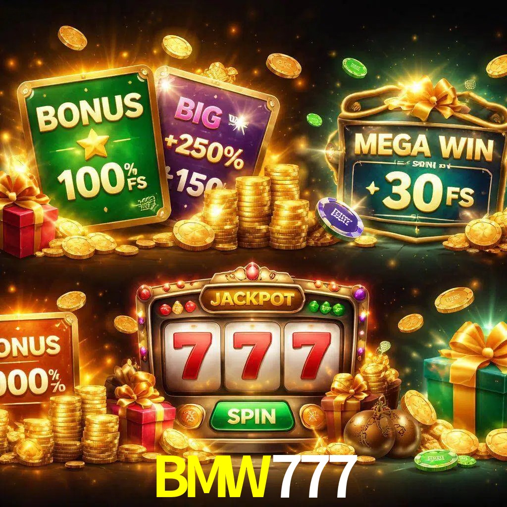 Tipos de bonos BMW777 incluyendo recompensas de bienvenida y promociones continuas