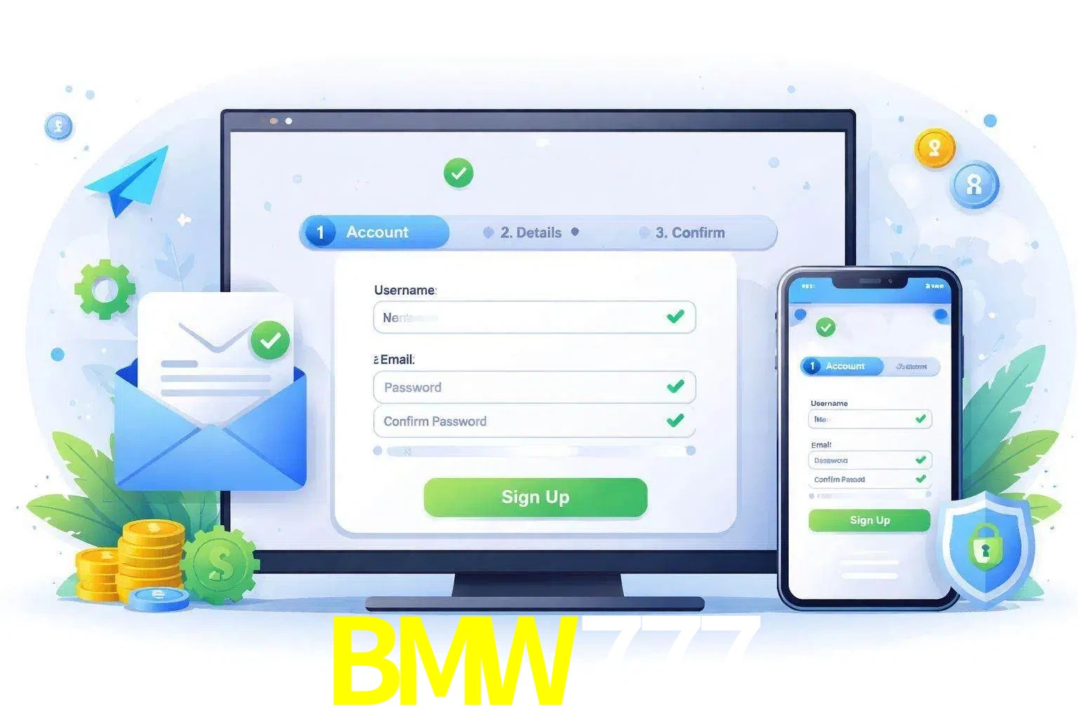Registro de nuevo usuario y configuración de cuenta BMW777
